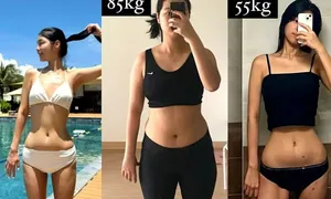 Cô gái Hàn Quốc ăn gà rán, uống nước ngọt vẫn xuống 30 kg